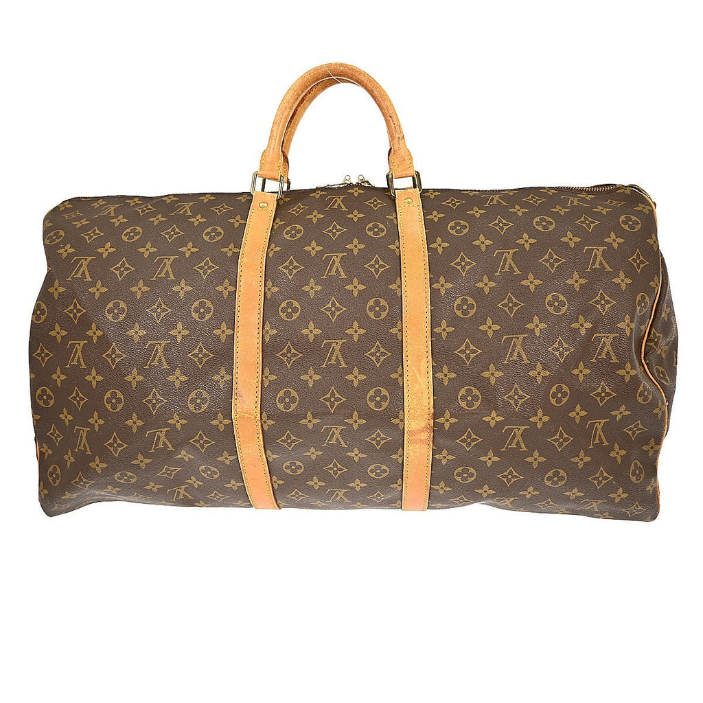 Louis Vuitton Keepall Bandouliere Bag Monogram Canvas Brown Canvas Travel Bag Bag (Pre-Owned)