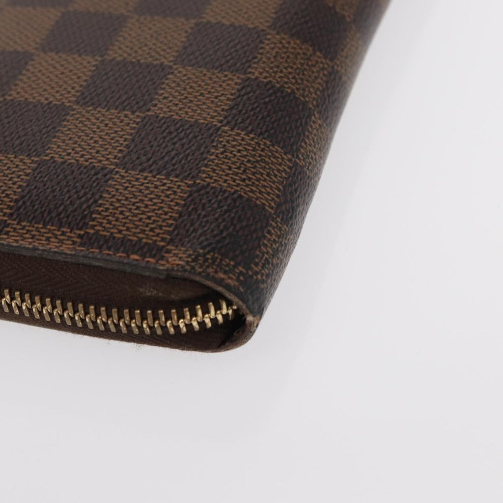 Louis Vuitton Zippy Wallet Nm Damier Brown Canvas Wallets Accessory (Pre-Owned)