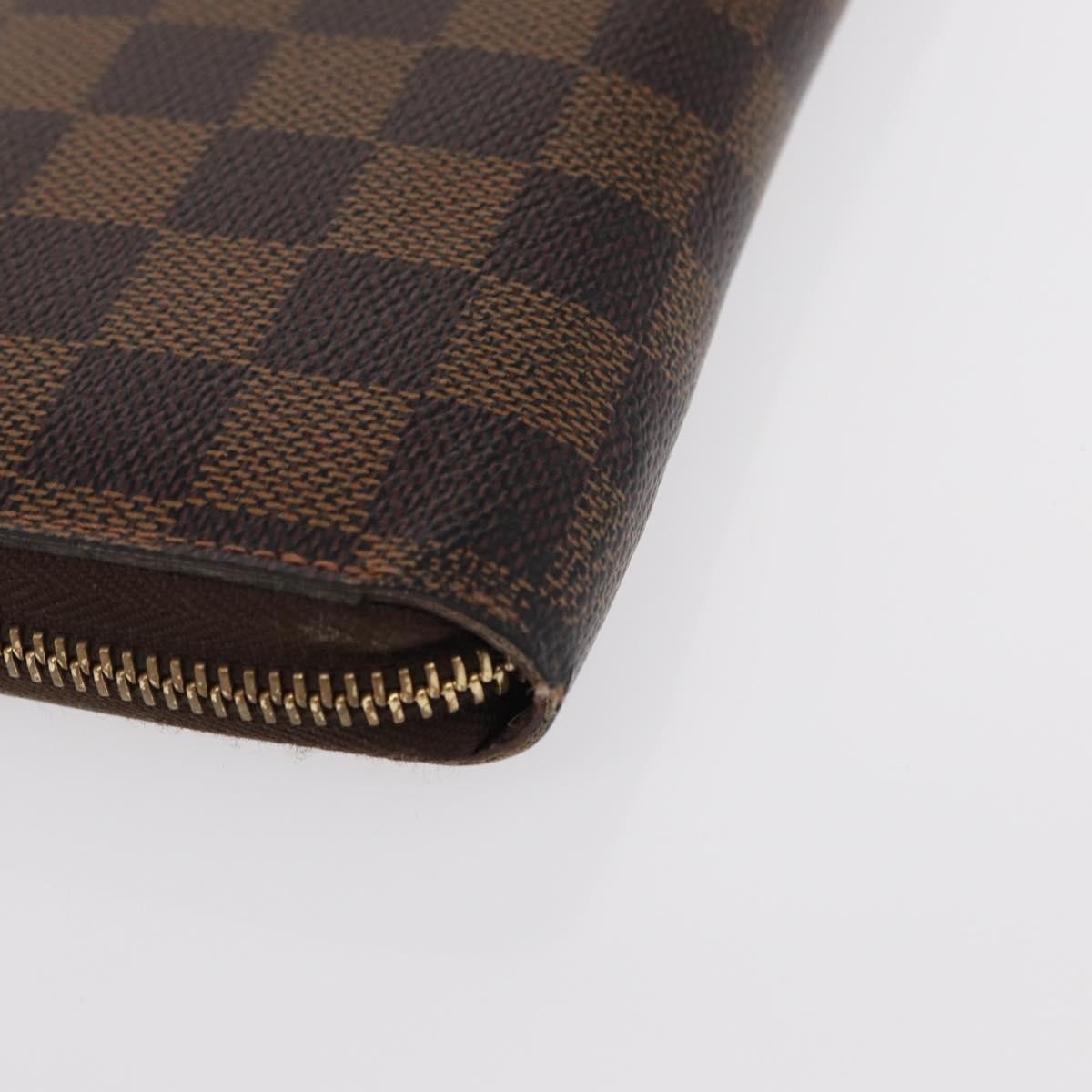 Louis Vuitton Zippy Wallet Nm Damier Brown Canvas Wallets Accessory (Pre-Owned)