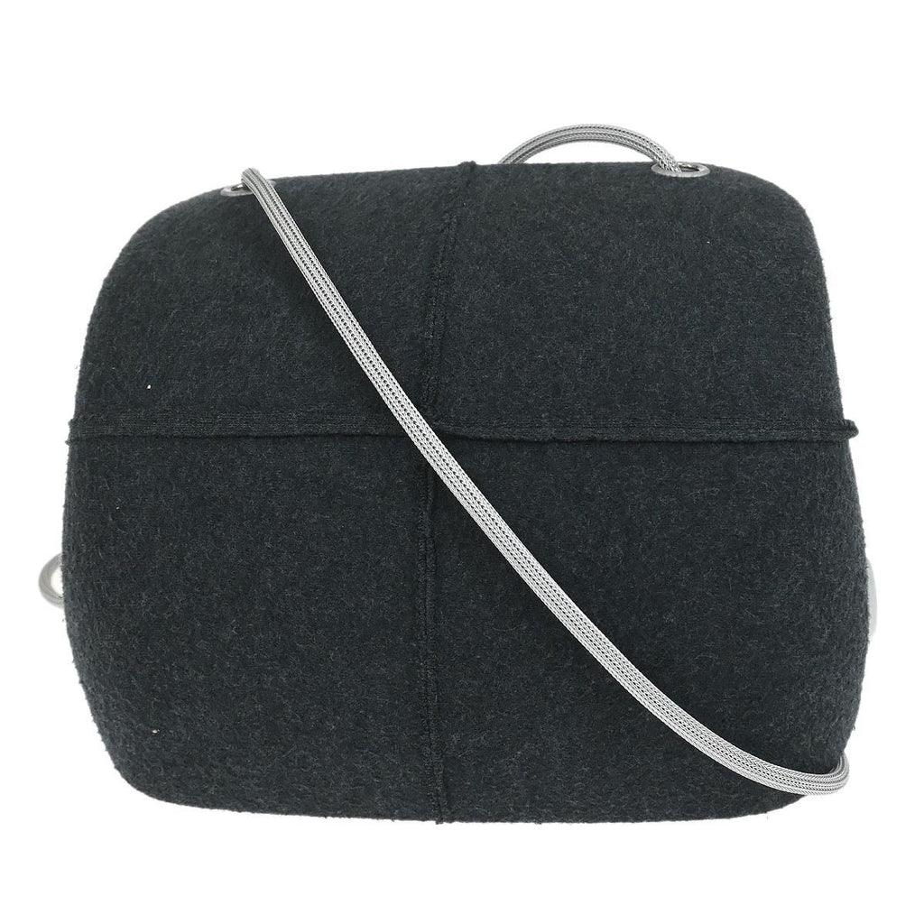 Chanel Millennium Shoulder Bag Felt Gray Canvas Shoulder Bag Bag (Pre-Owned)