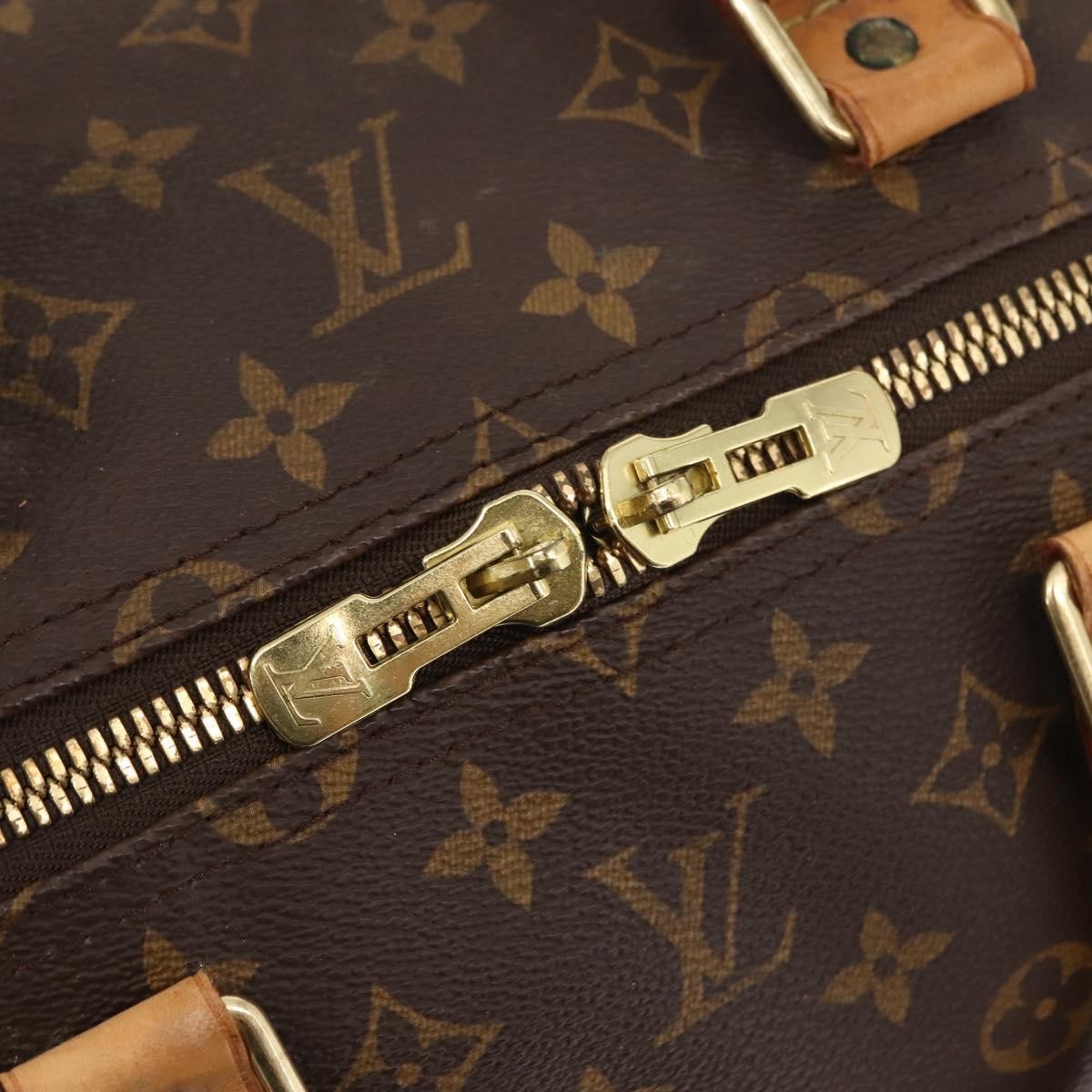 Louis Vuitton Keepall Bag Monogram Canvas Brown Canvas Travel Bag Bag (Pre-Owned)