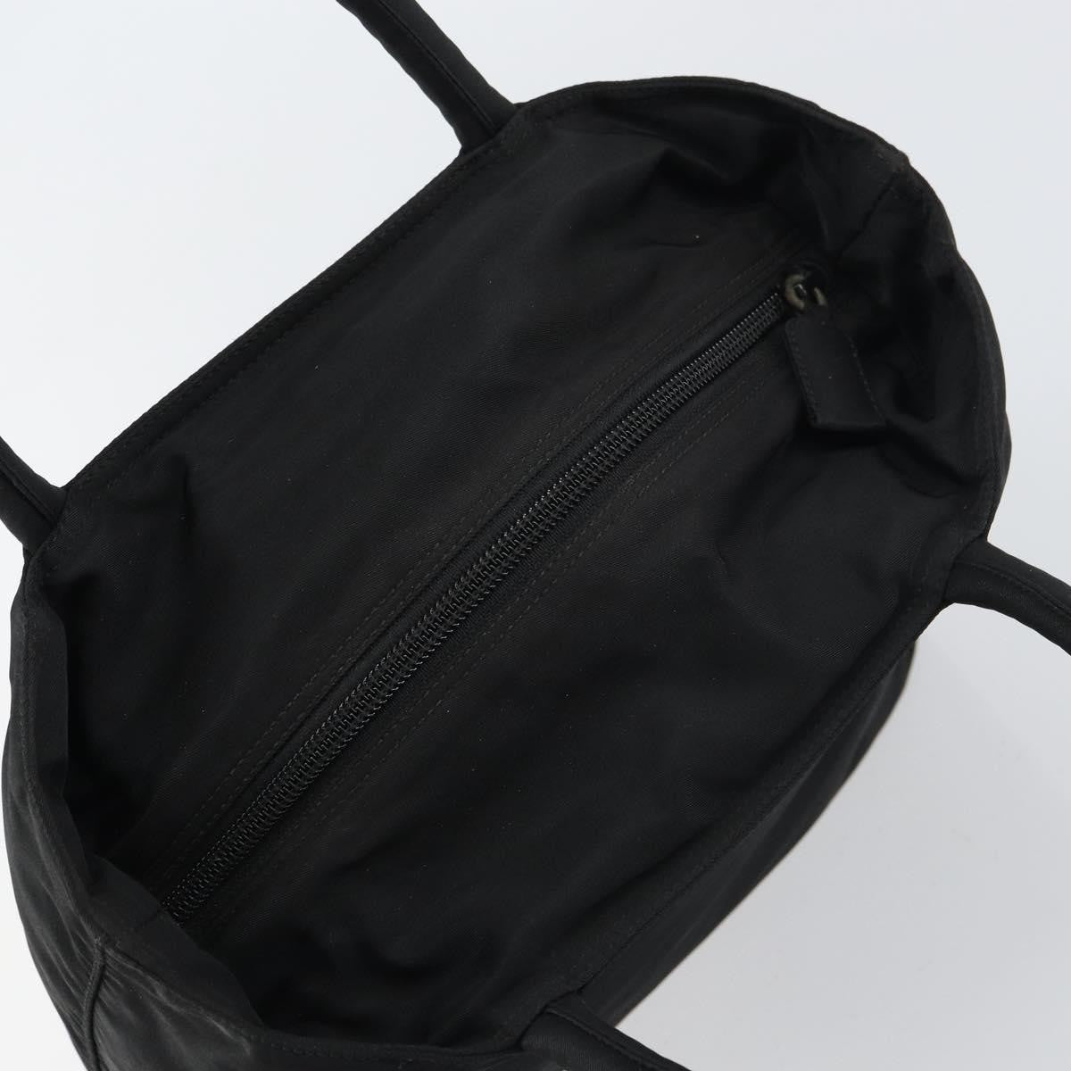 Prada Vintage Zip Tote Tessuto Black Nylon Tote Bag Bag (Pre-Owned)