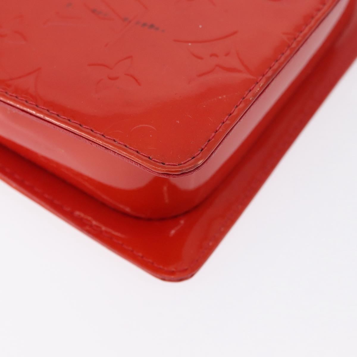 Louis Vuitton Mott Handbag Monogram Vernis Red Patent_Leather Clutche & Pouche Bag (Pre-Owned)