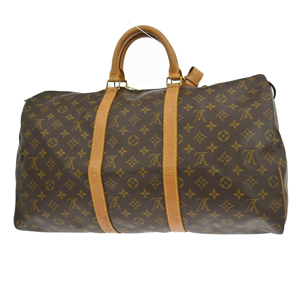 Louis Vuitton Keepall Bag Monogram Canvas Brown Canvas Travel Bag Bag (Pre-Owned)