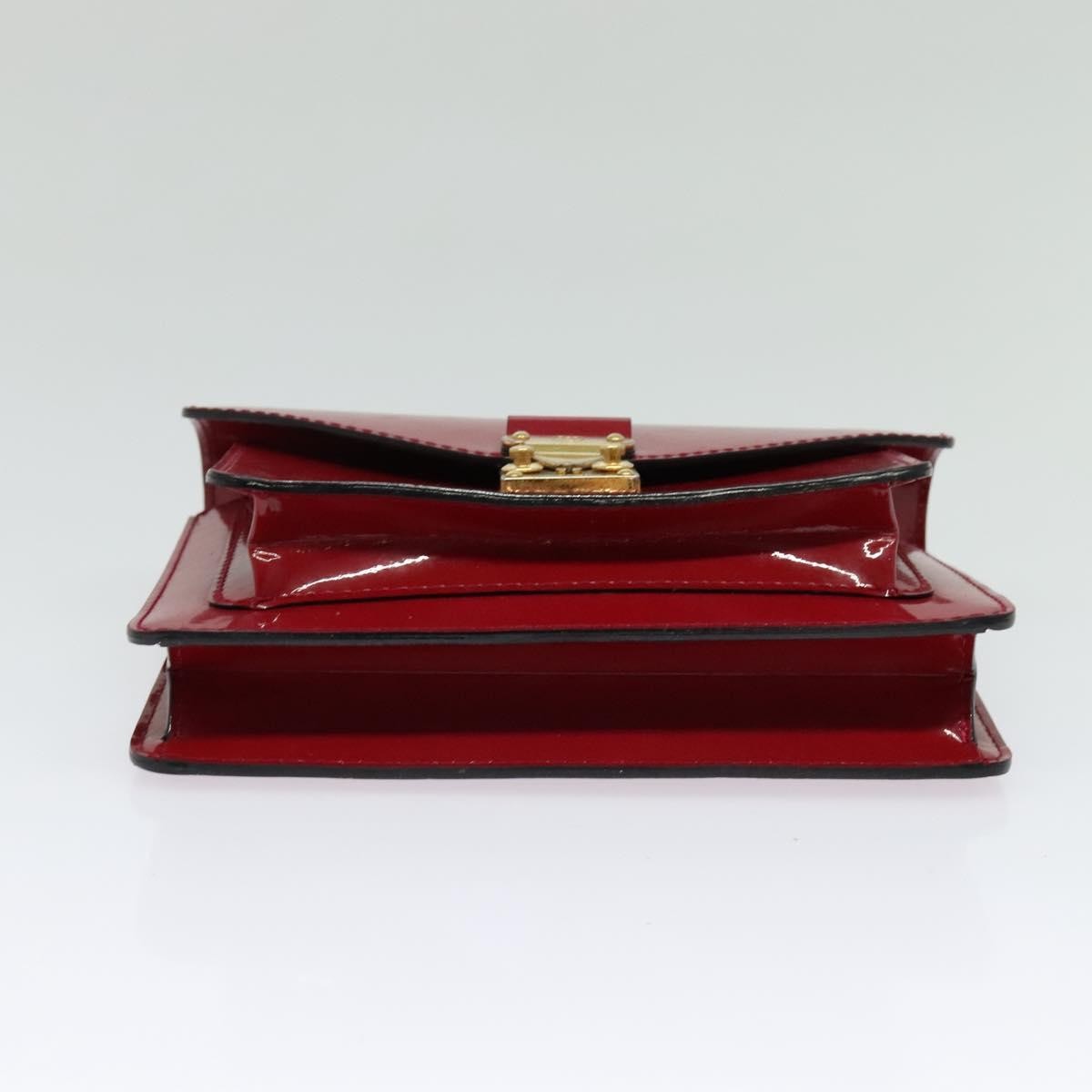 Louis Vuitton Monceau Handbag Vernis Burgundy Patent_Leather Bag (Pre-Owned)