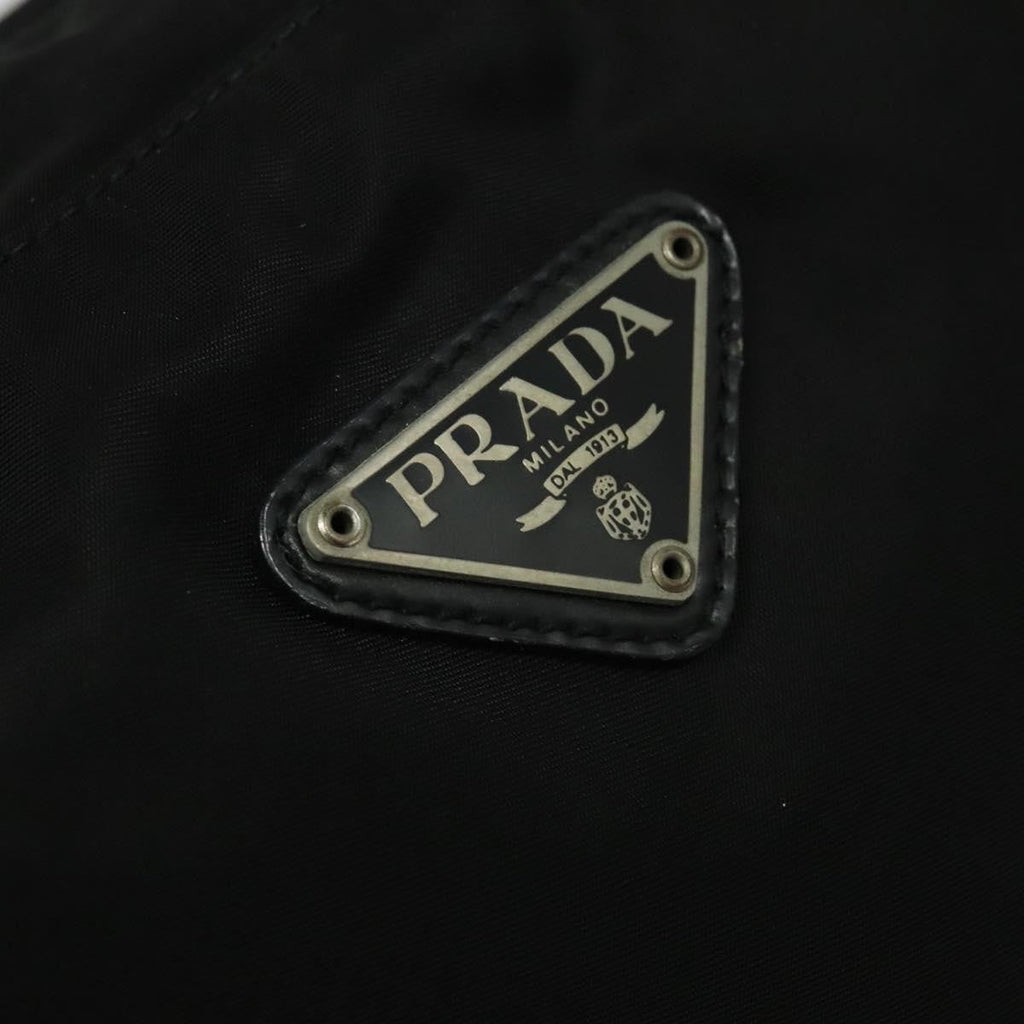Prada Vintage Handbag Tessuto Black Nylon Handbag (Pre-Owned)