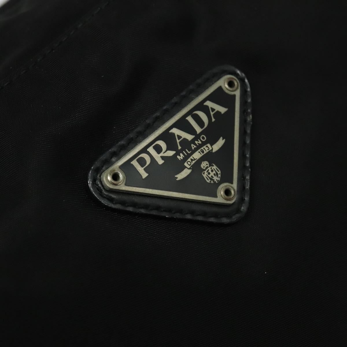 Prada Vintage Handbag Tessuto Black Nylon Handbag (Pre-Owned)