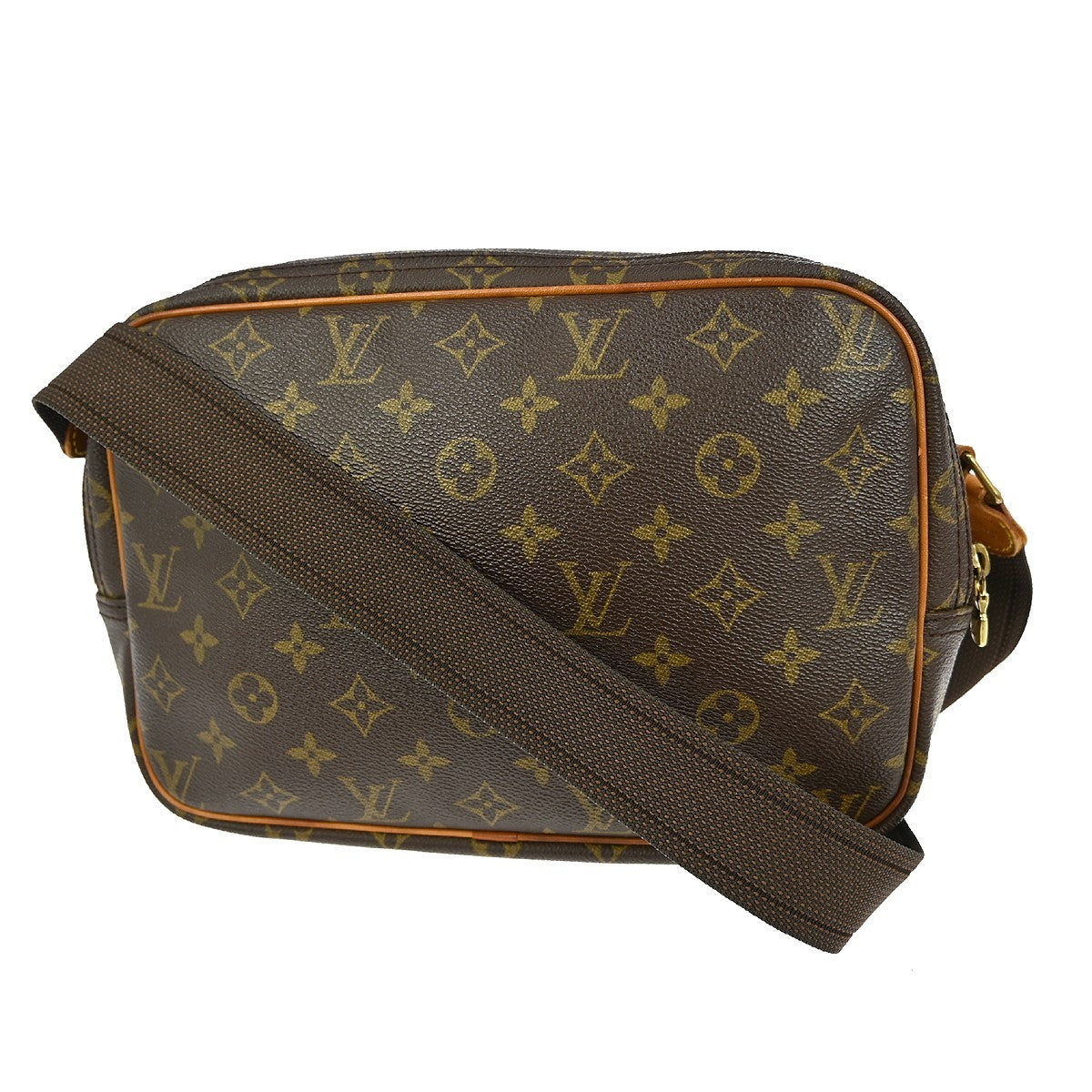 Louis Vuitton Reporter Bag Monogram Canvas Brown Canvas Shoulder Bag Bag (Pre-Owned)