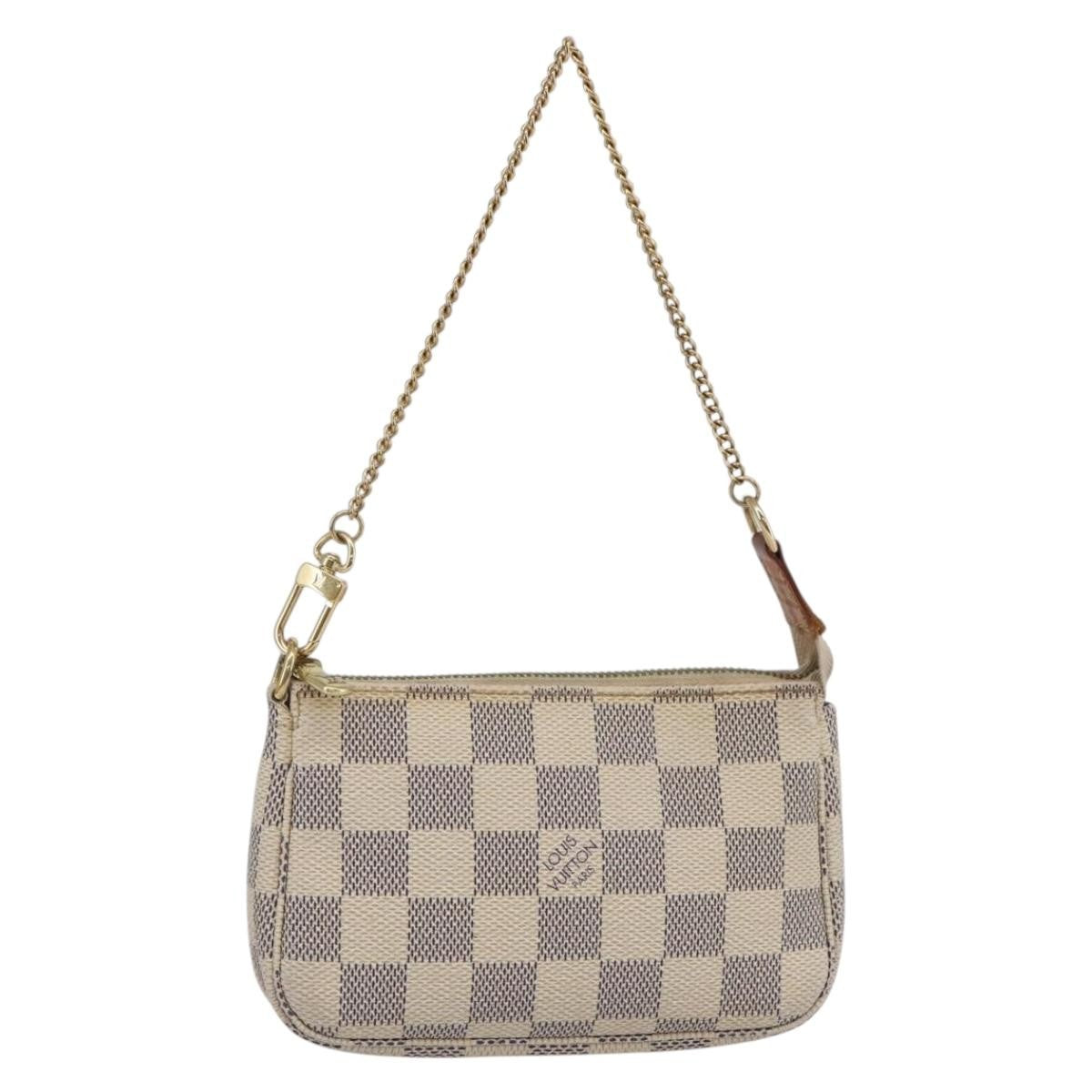 Louis Vuitton Pochette Accessoires Damier White Canvas Bag (Pre-Owned)