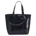 Prada Vintage Tote Tessuto With Leather Black Patent_Leather Tote Bag Bag (Pre-Owned)