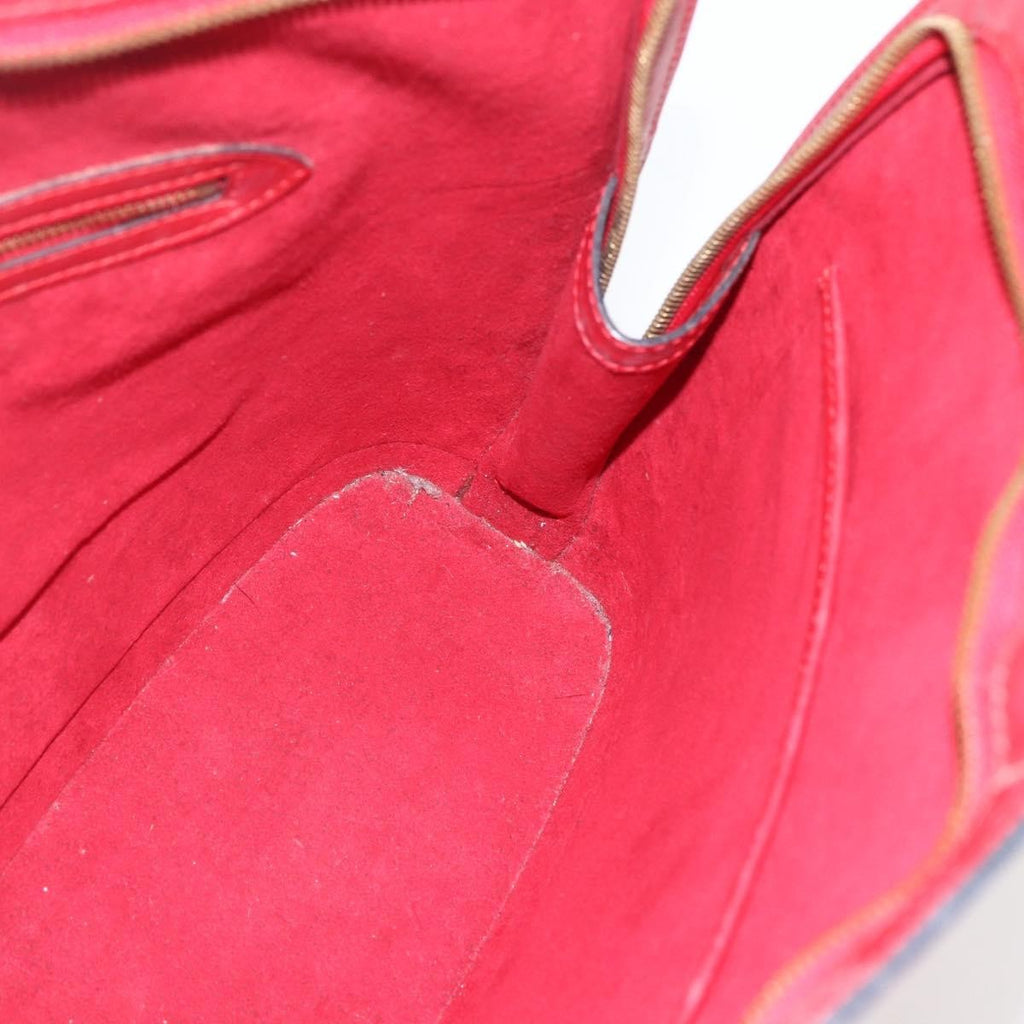 Louis Vuitton Lussac Handbag Epi Leather Red Leather Shoulder Bag Bag (Pre-Owned)
