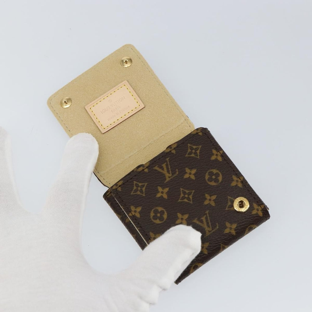 Louis Vuitton Case Jewelry Box Canvas Brown Canvas Wallets Accessory (Pre-Owned)