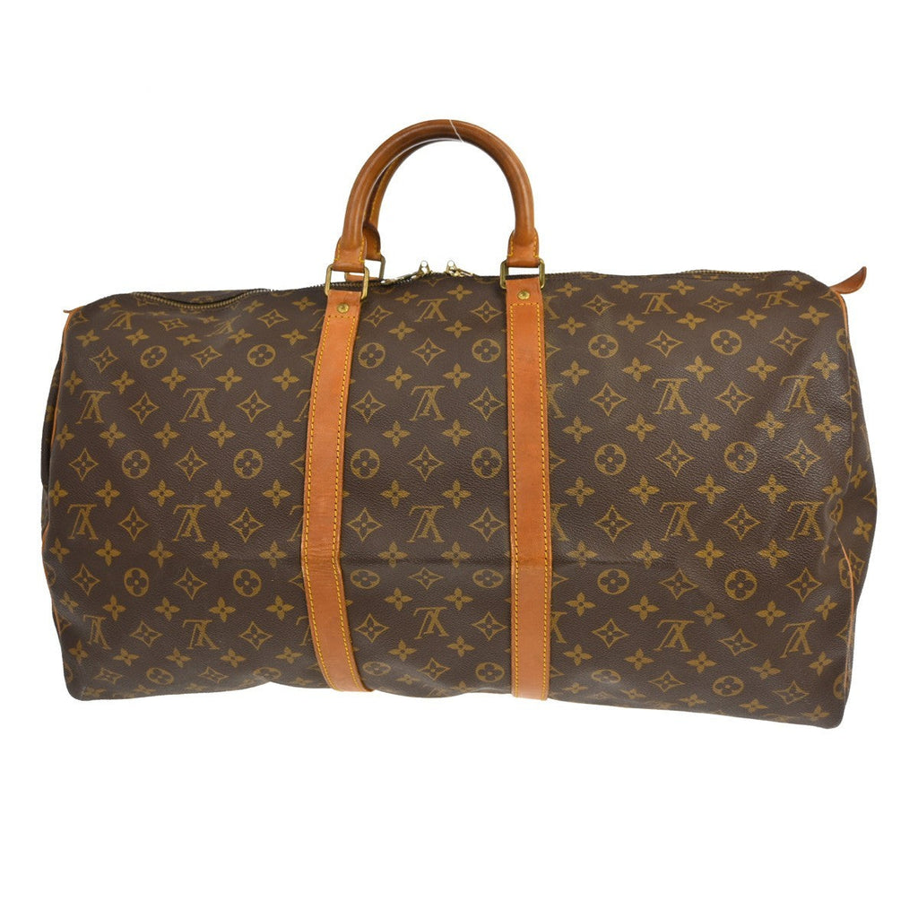 Louis Vuitton Keepall Bag Monogram Canvas Brown Canvas Travel Bag Bag (Pre-Owned)