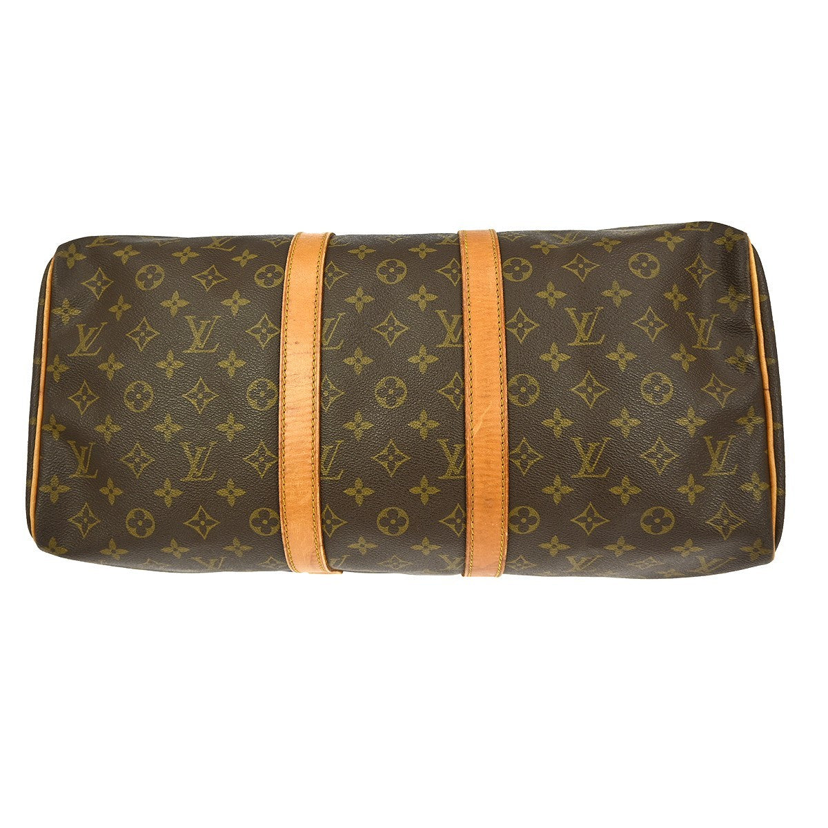 Louis Vuitton Keepall Bag Monogram Canvas Brown Canvas Travel Bag Bag (Pre-Owned)