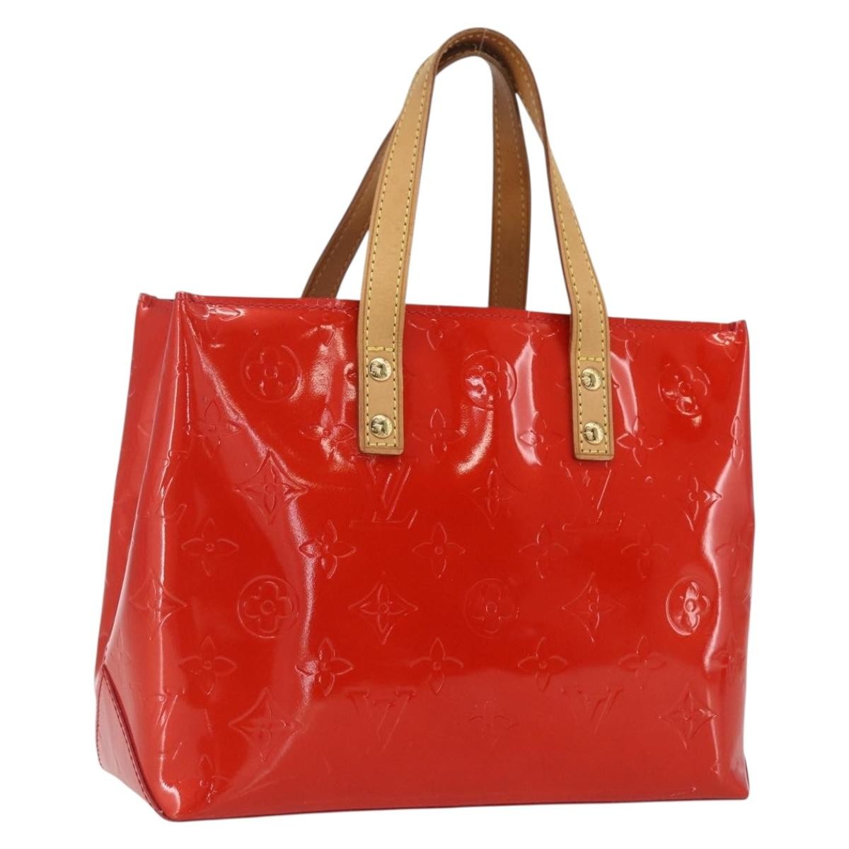 Louis Vuitton Reade Handbag Monogram Vernis Red Patent_Leather Handbag (Pre-Owned)