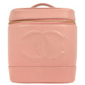 Chanel Vintage Timeless Cosmetic Case Caviar Pink Leather Clutche & Pouche Bag (Pre-Owned)