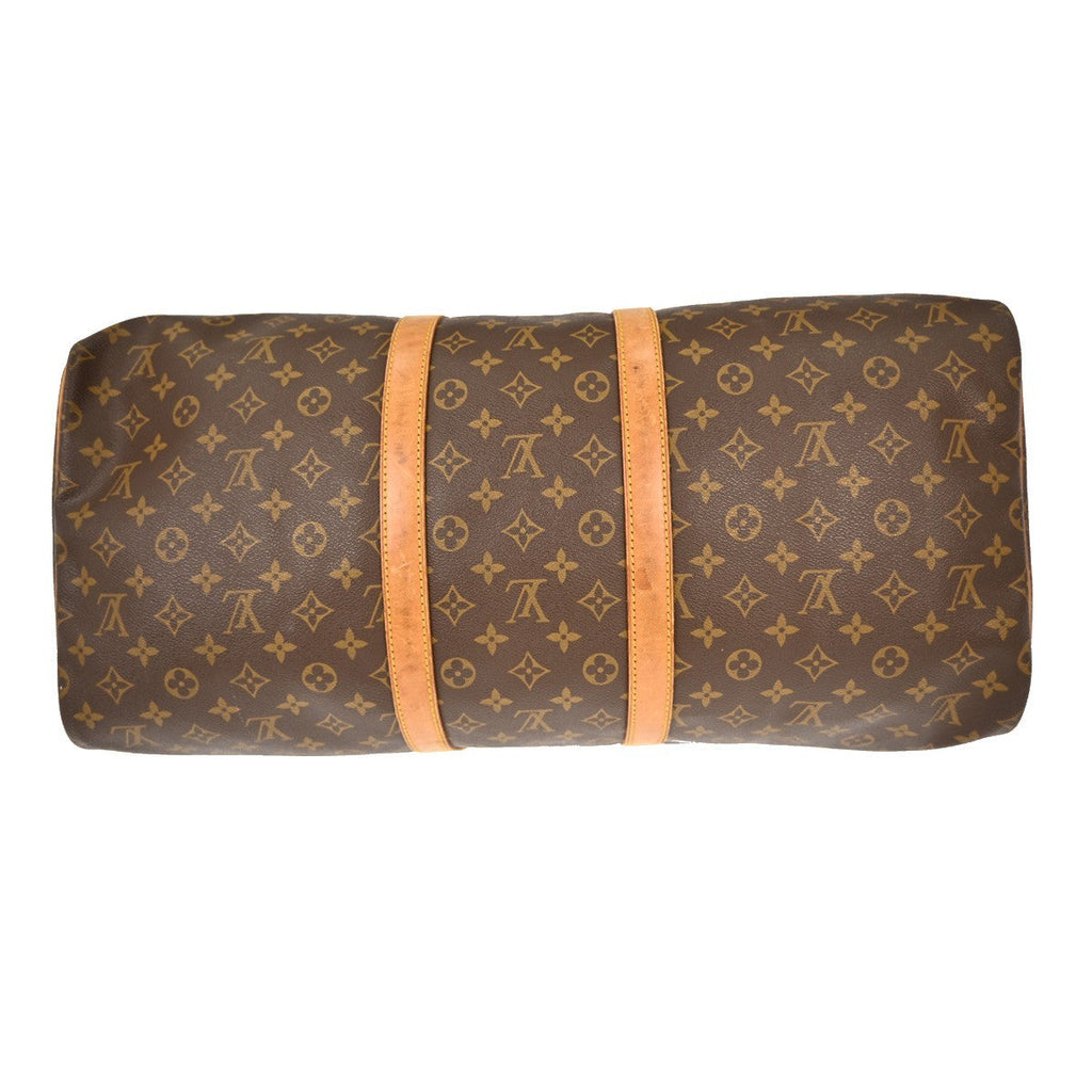 Louis Vuitton Keepall Bag Monogram Canvas Brown Canvas Travel Bag Bag (Pre-Owned)