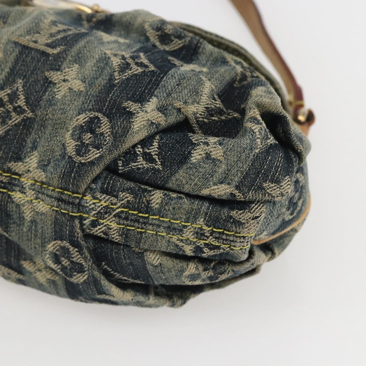 Louis Vuitton Pleaty Raye Handbag Striped Monogram Denim Blue Denim_Jeans Shoulder Bag Bag (Pre-Owned)