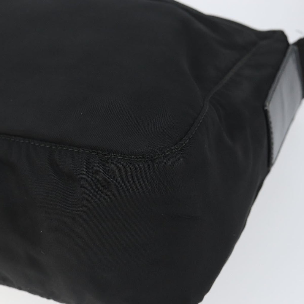 Prada Front Zip Messenger Bag Tessuto Black Nylon Shoulder Bag Bag (Pre-Owned)