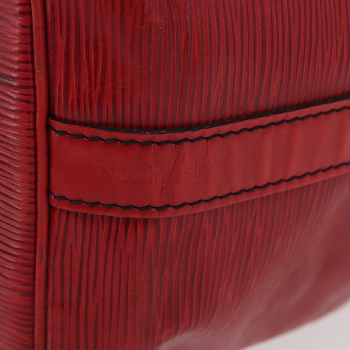 Louis Vuitton Petit Noe Handbag Epi Leather Red Leather Shoulder Bag Bag (Pre-Owned)