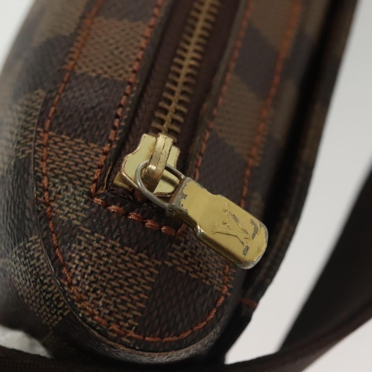 Louis Vuitton Geronimos Waist Bag Damier Brown Canvas Shoulder Bag Bag (Pre-Owned)