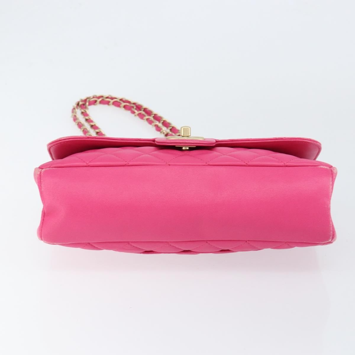 Chanel Mademoiselle Chic Flap Bag Quilted Lambskin Pink Leather Shoulder Bag Bag (Pre-Owned)