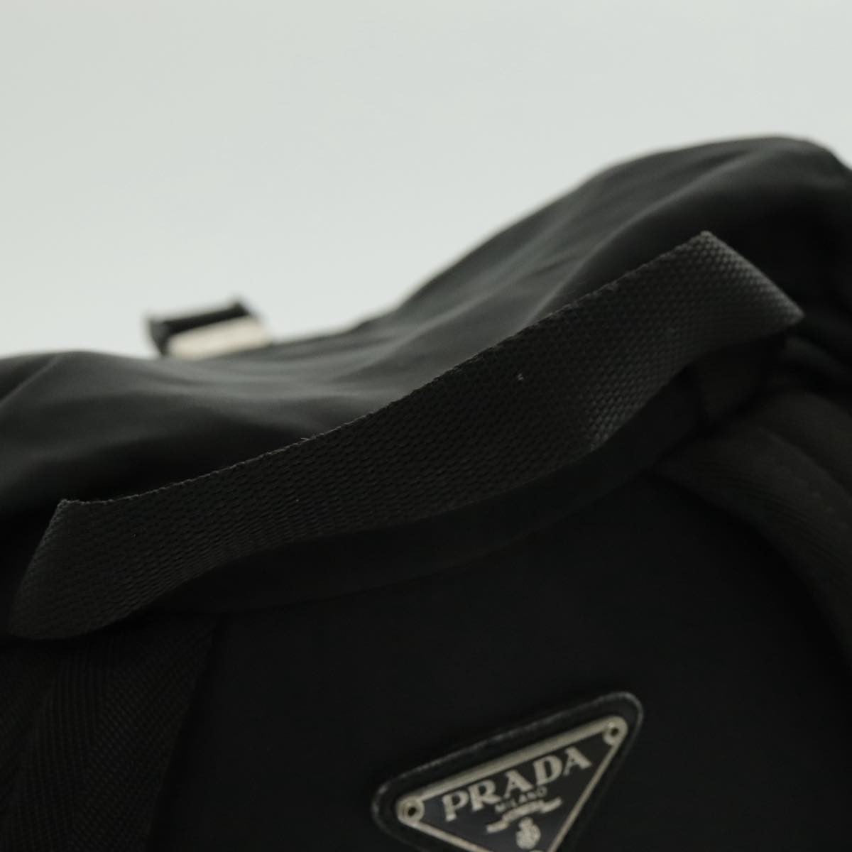 Prada Double Front Pocket Backpack Tessuto Black Nylon Backpack Bag (Pre-Owned)