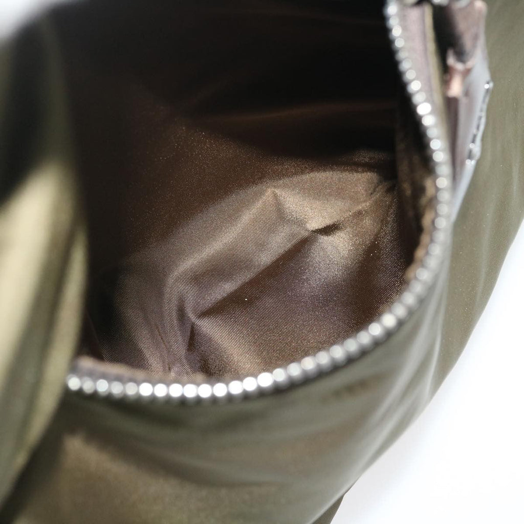 Prada Convertible Double Tote Tessuto Khaki Nylon Tote Bag Bag (Pre-Owned)