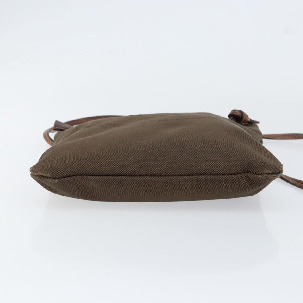Prada Logo Flat Messenger Canvas Brown Canvas Shoulder Bag Bag (Pre-Owned)