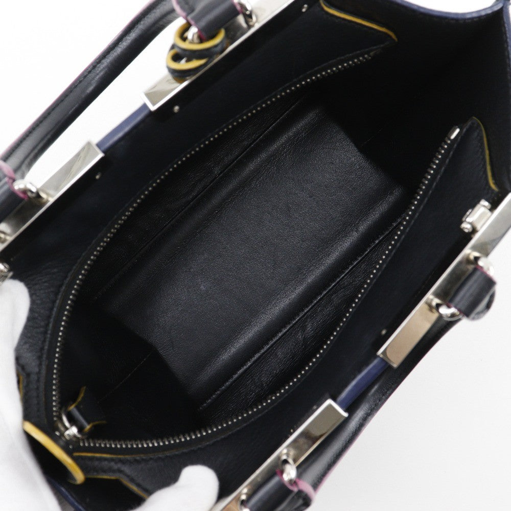 Fendi Petite 3Jours Bag Leather Black Leather Handbag (Pre-Owned)
