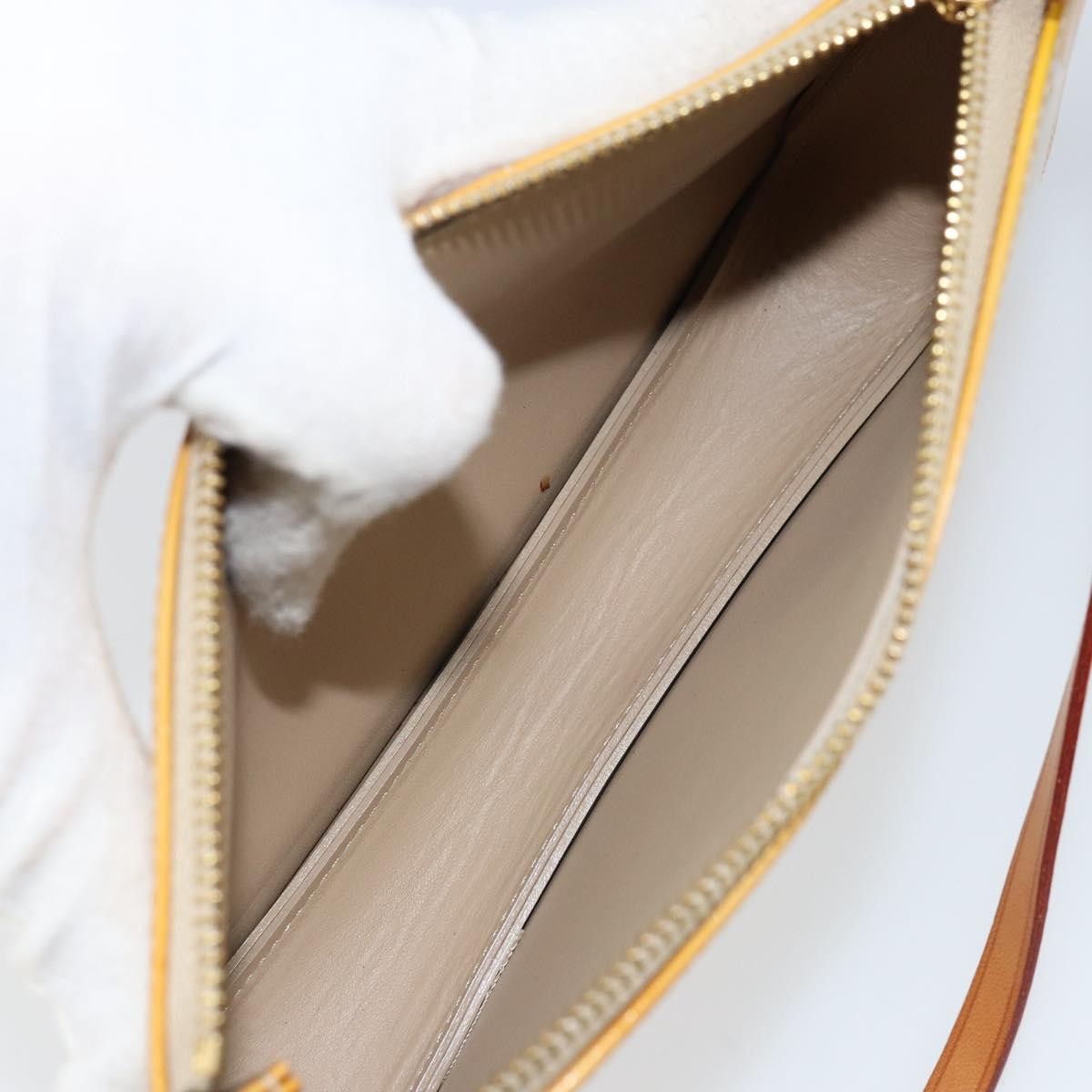 Louis Vuitton Lexington Pochette Patent Leather Beige Patent_Leather Clutche & Pouche Bag (Pre-Owned)