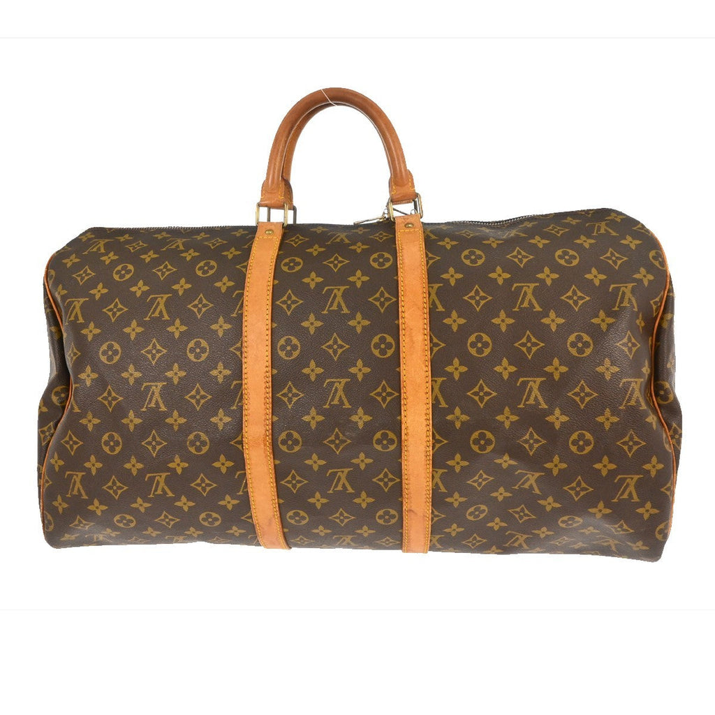 Louis Vuitton Keepall Bag Monogram Canvas Brown Canvas Travel Bag Bag (Pre-Owned)