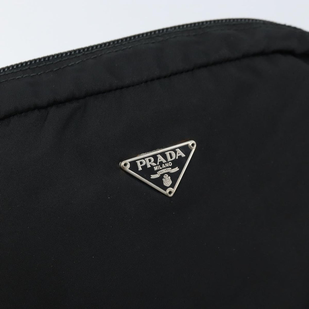 Prada Vintage Pouch Tessuto Black Nylon Clutche & Pouche Bag (Pre-Owned)