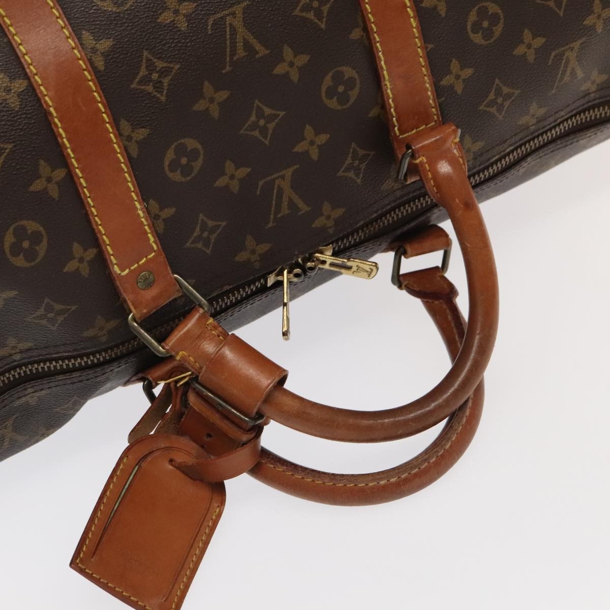 Louis Vuitton Keepall Bag Monogram Canvas Brown Canvas Travel Bag Bag (Pre-Owned)