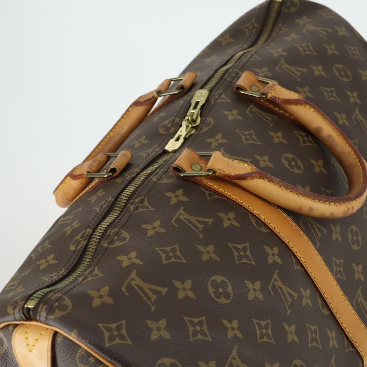 Louis Vuitton Keepall Bag Monogram Canvas Brown Canvas Travel Bag Bag (Pre-Owned)