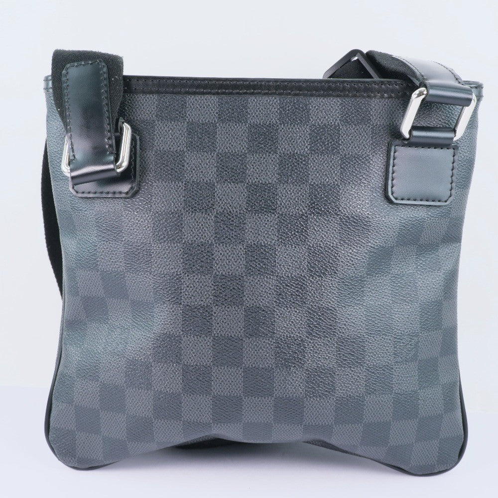 Louis Vuitton Thomas Handbag Damier Graphite Black Canvas Shoulder Bag Bag (Pre-Owned)