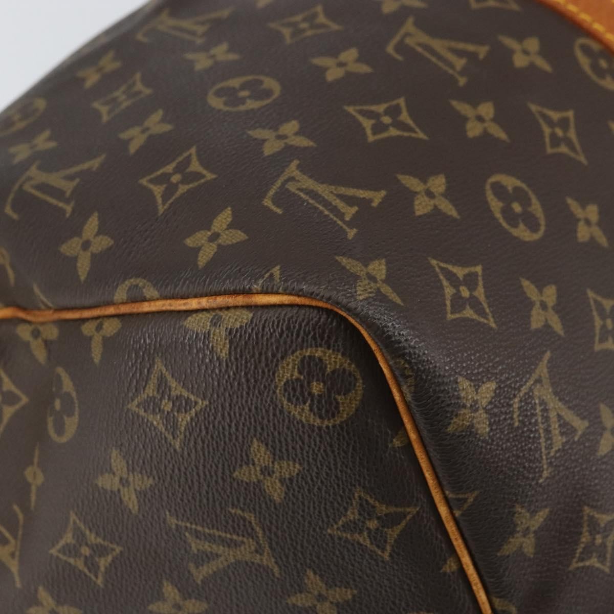 Louis Vuitton Keepall Bag Monogram Canvas Brown Canvas Travel Bag Bag (Pre-Owned)