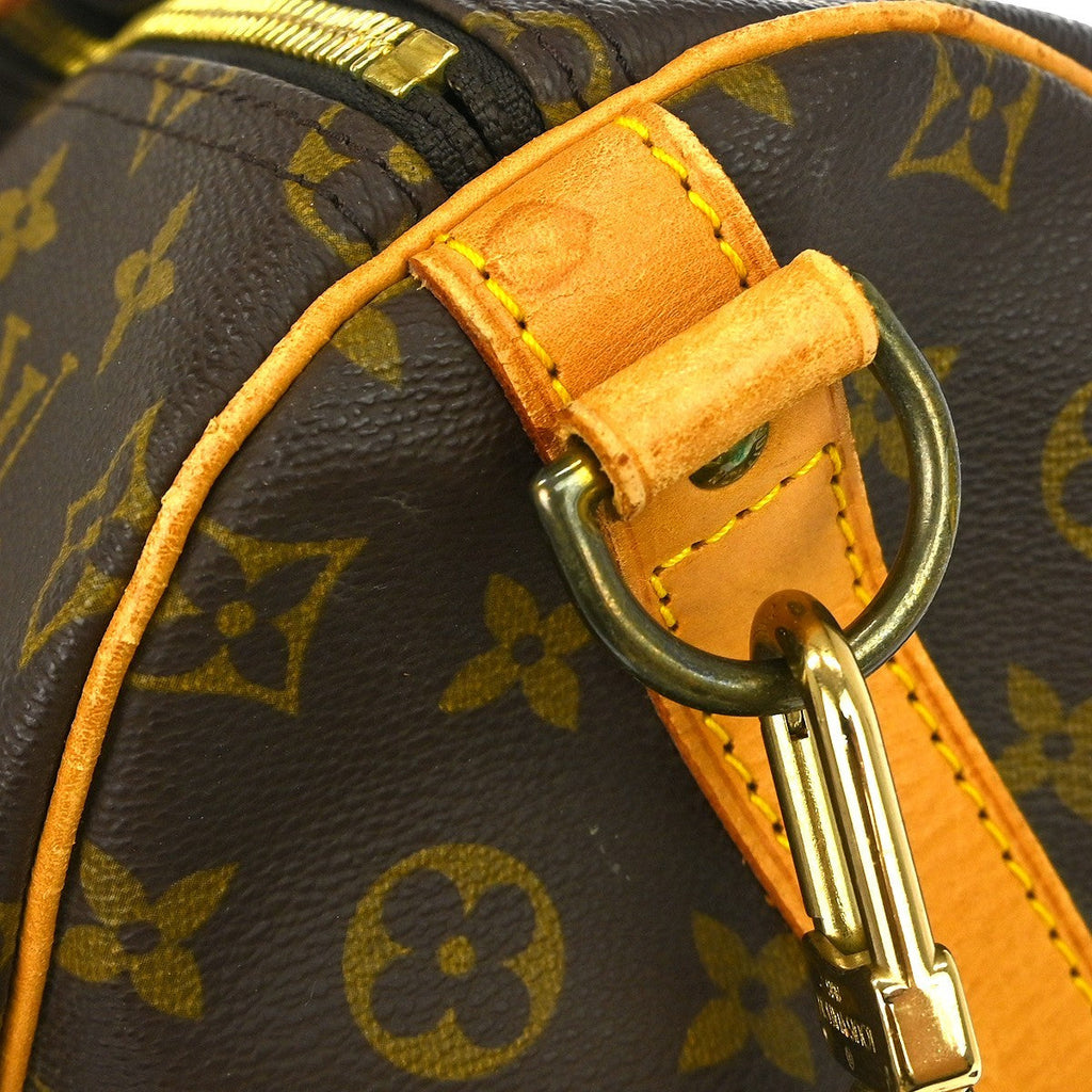 Louis Vuitton Keepall Bandouliere Bag Monogram Canvas Brown Canvas Travel Bag Bag (Pre-Owned)