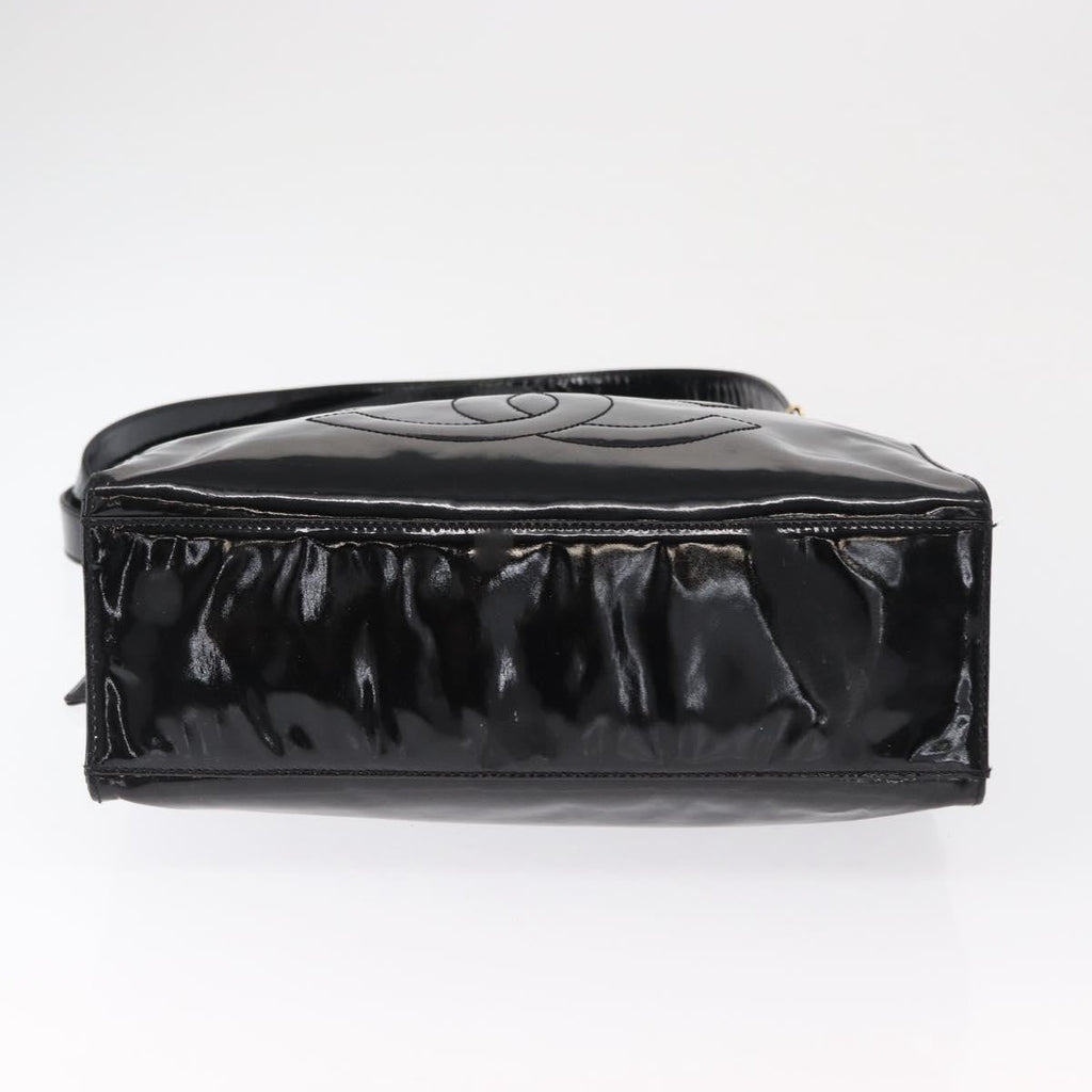 Chanel Vintage Timeless Chain Shoulder Bag Patent Black Patent_Leather Shoulder Bag Bag (Pre-Owned)