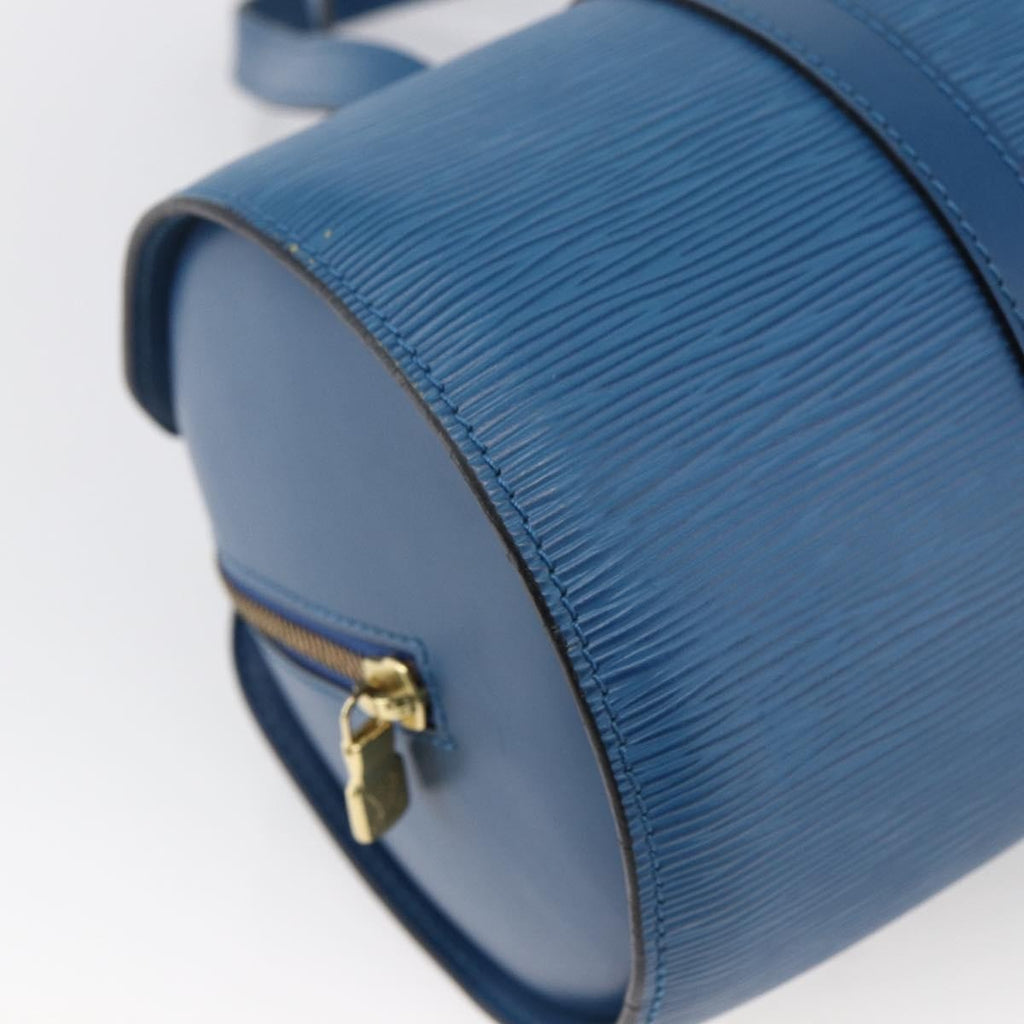 Louis Vuitton Soufflot Handbag Epi Leather Blue Leather Handbag (Pre-Owned)