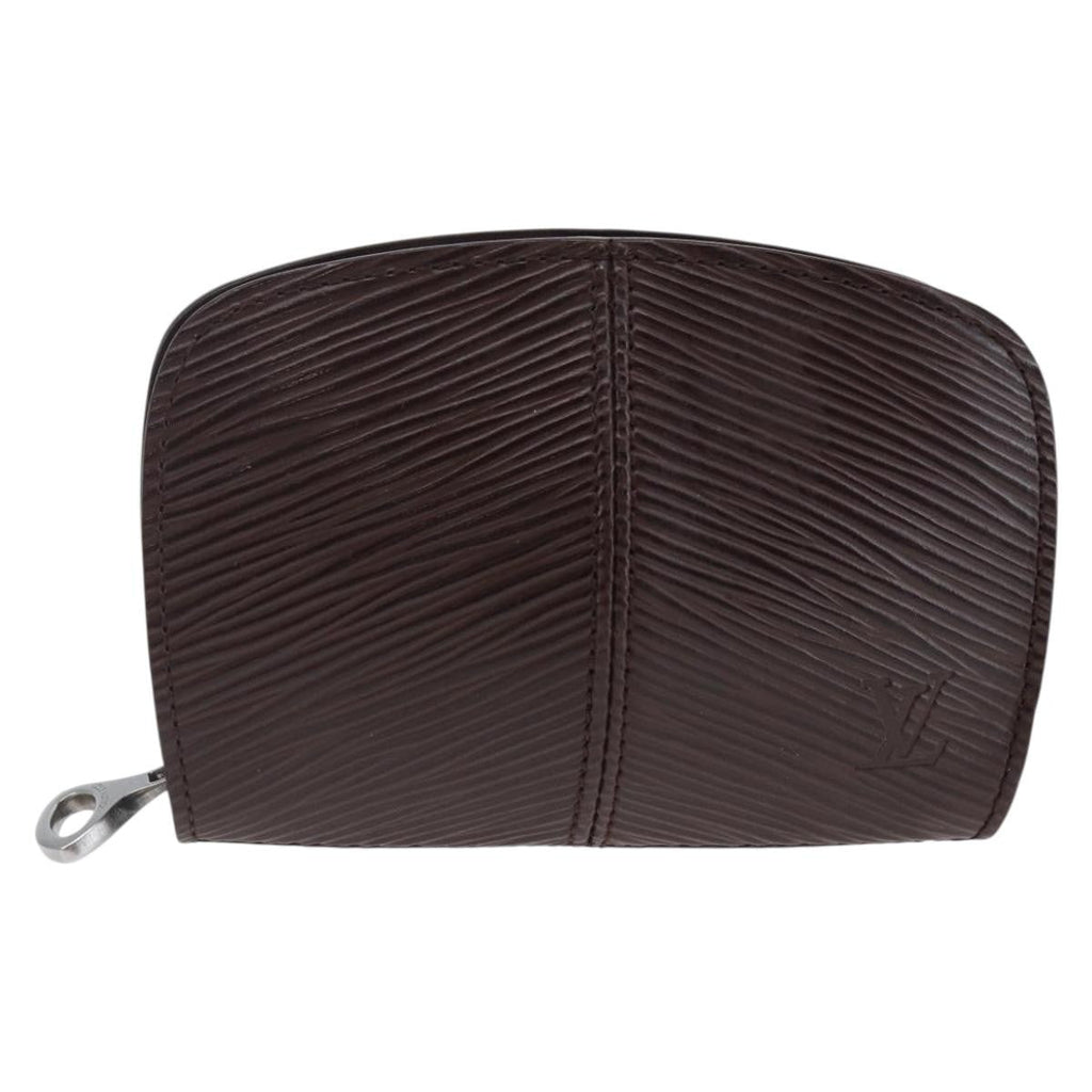 Louis Vuitton Demi Lune Coin Purse Epi Leather Brown Leather Wallets Accessory (Pre-Owned)