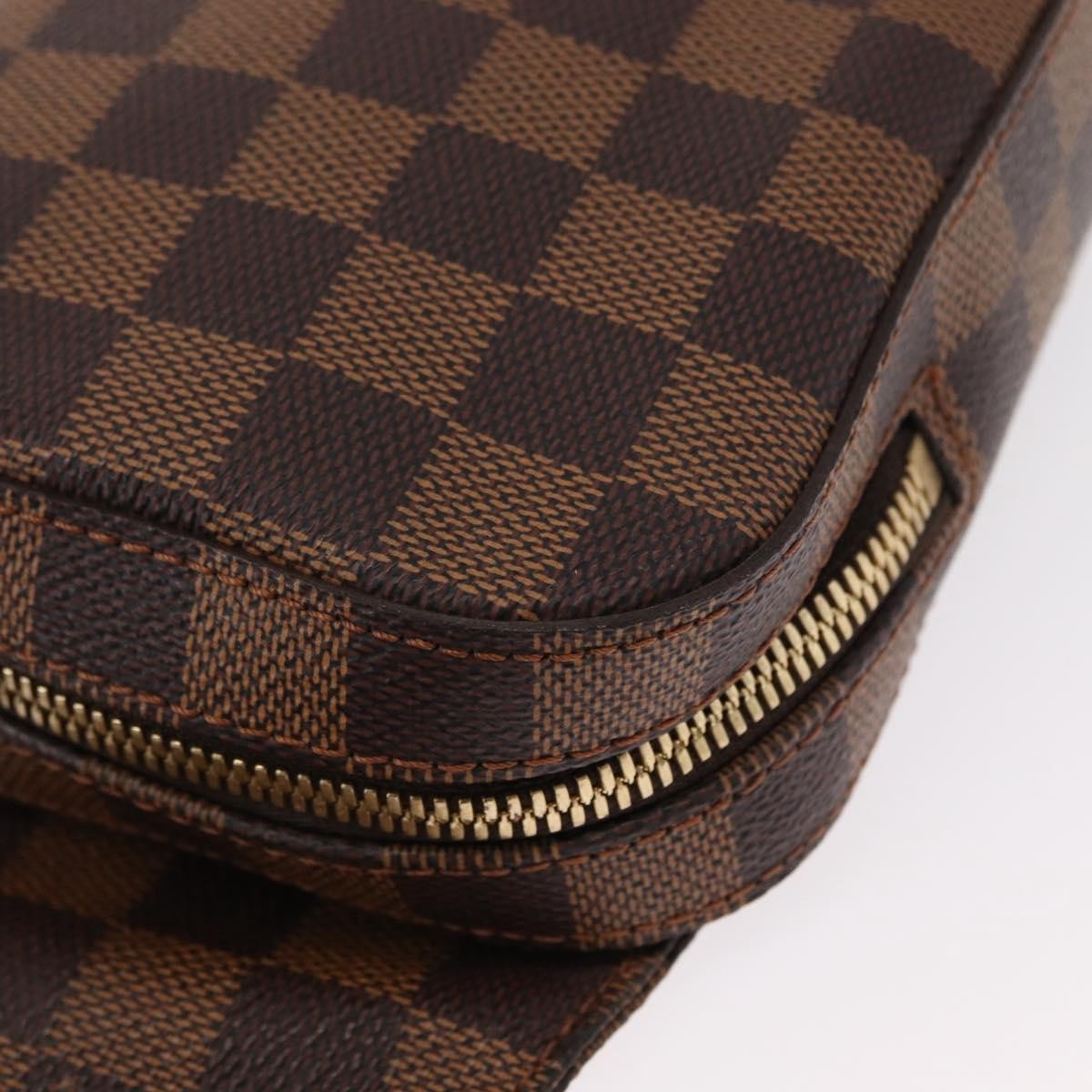 Louis Vuitton Geronimos Waist Bag Damier Brown Canvas Shoulder Bag Bag (Pre-Owned)