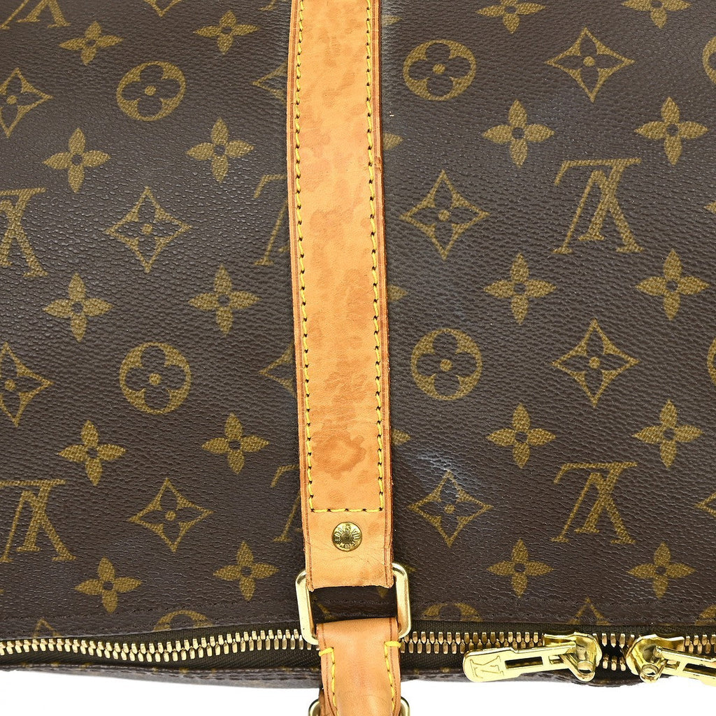 Louis Vuitton Keepall Bag Monogram Canvas Brown Canvas Travel Bag Bag (Pre-Owned)