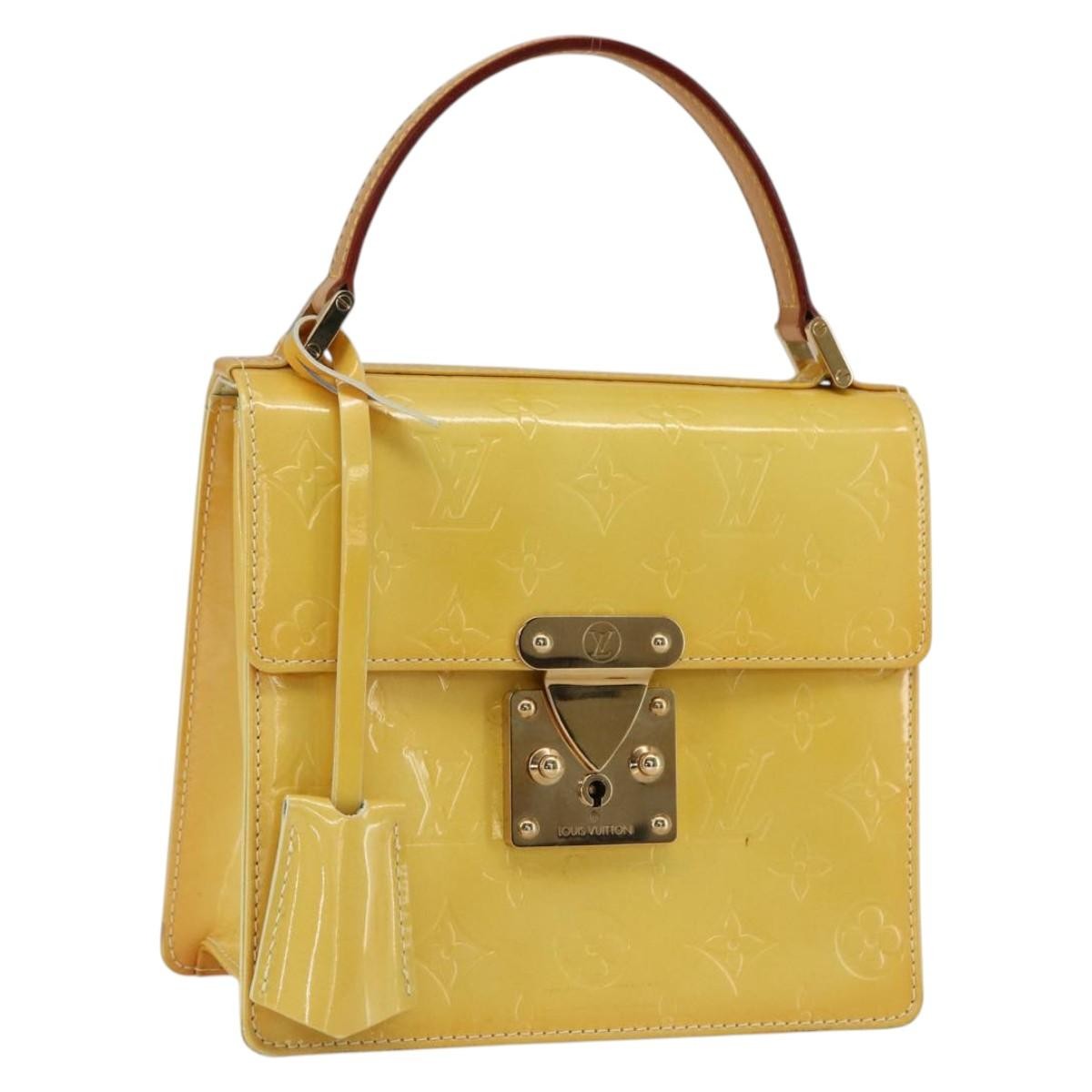Louis Vuitton Spring Street Nm Handbag Patent Leather Yellow Patent_Leather Handbag (Pre-Owned)