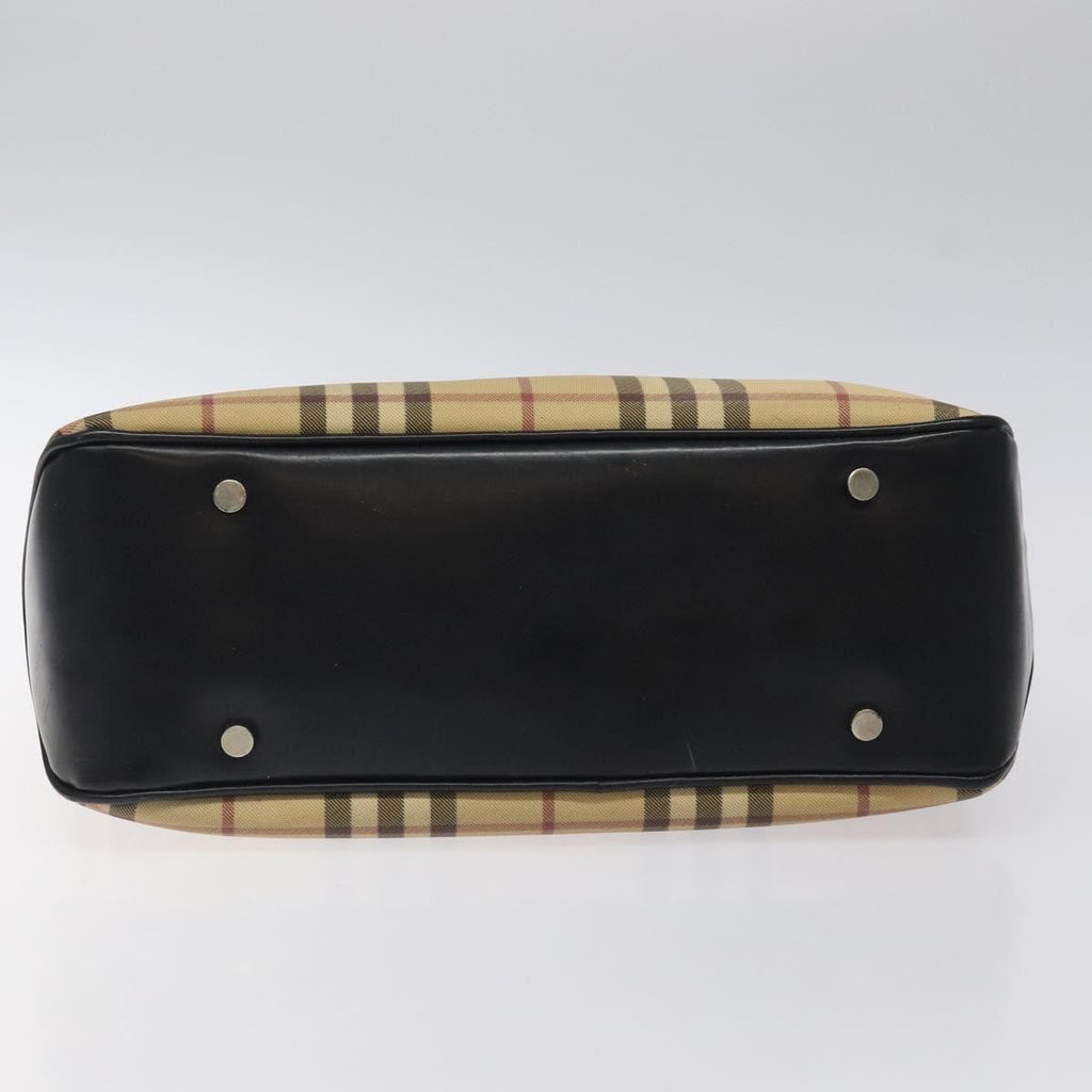 Burberry Nova Check Handbag Nova Check Canvas And Leather Beige Canvas Handbag (Pre-Owned)