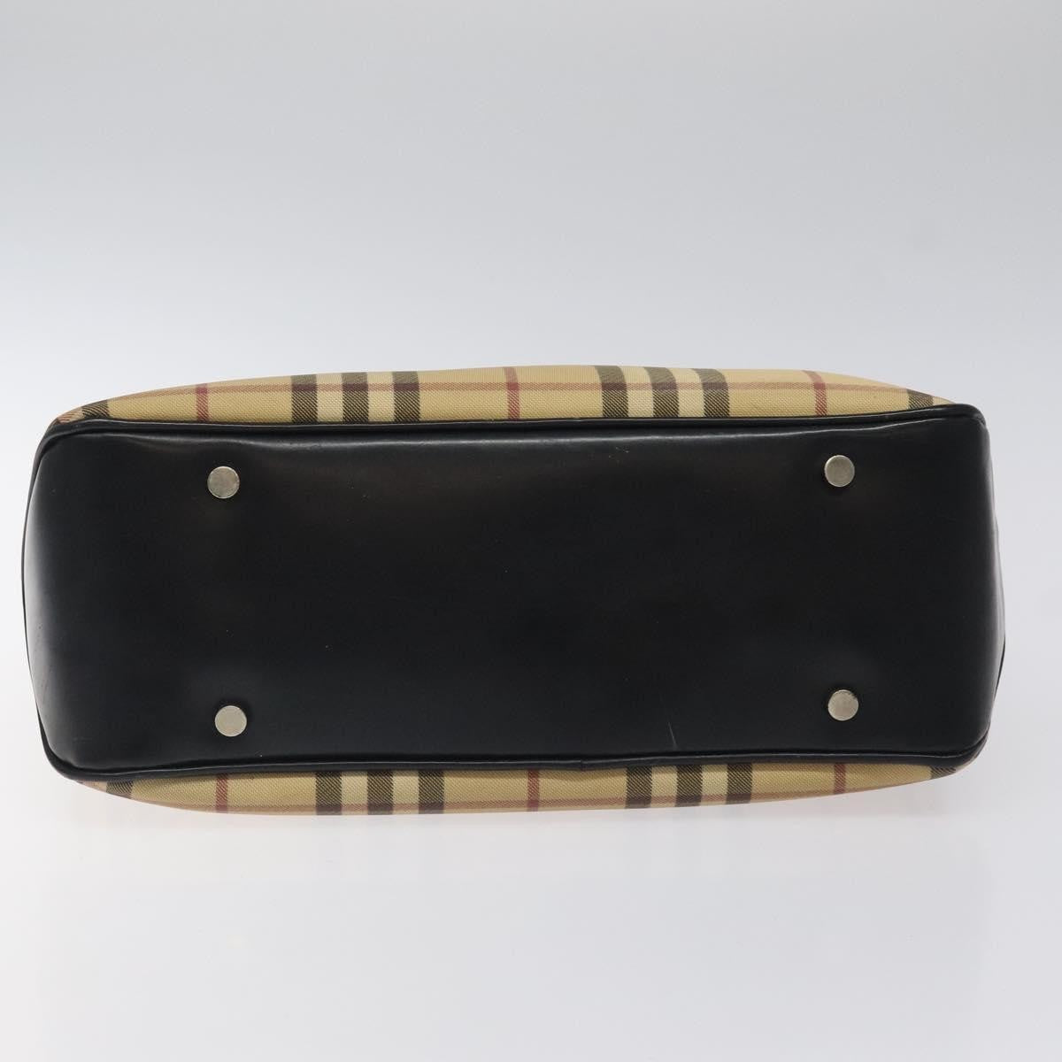 Burberry Nova Check Handbag Nova Check Canvas And Leather Beige Canvas Handbag (Pre-Owned)