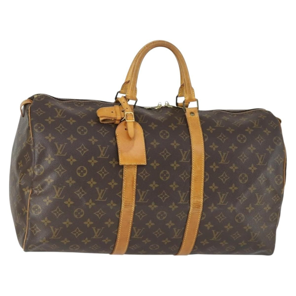 Louis Vuitton Keepall Bag Monogram Canvas Brown Canvas Travel Bag Bag (Pre-Owned)
