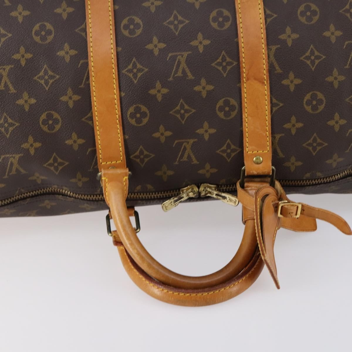 Louis Vuitton Keepall Bag Monogram Canvas Brown Canvas Travel Bag Bag (Pre-Owned)
