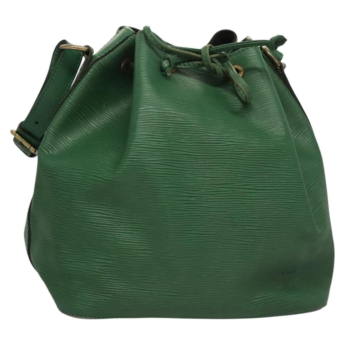 Louis Vuitton Petit Noe Handbag Epi Leather Green Leather Shoulder Bag Bag (Pre-Owned)