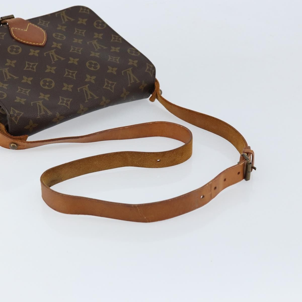 Louis Vuitton Cartouchiere Handbag Monogram Canvas Brown Canvas Shoulder Bag Bag (Pre-Owned)
